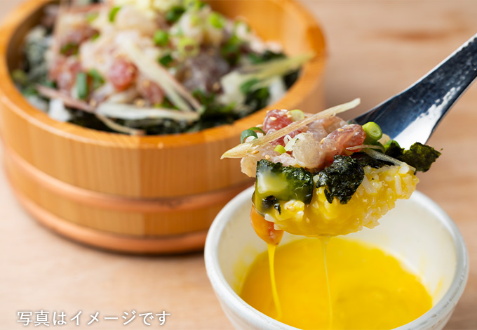 小田原なめろう丼〜平飼い卵付き〜